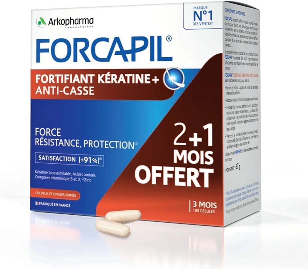 کپسول فورکاپیل آرکوفارما Forcapil 2+1 Fortifiant Keratin ضد ریزش مو